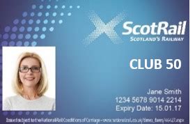 ScotRail Club 50 Smartcard 